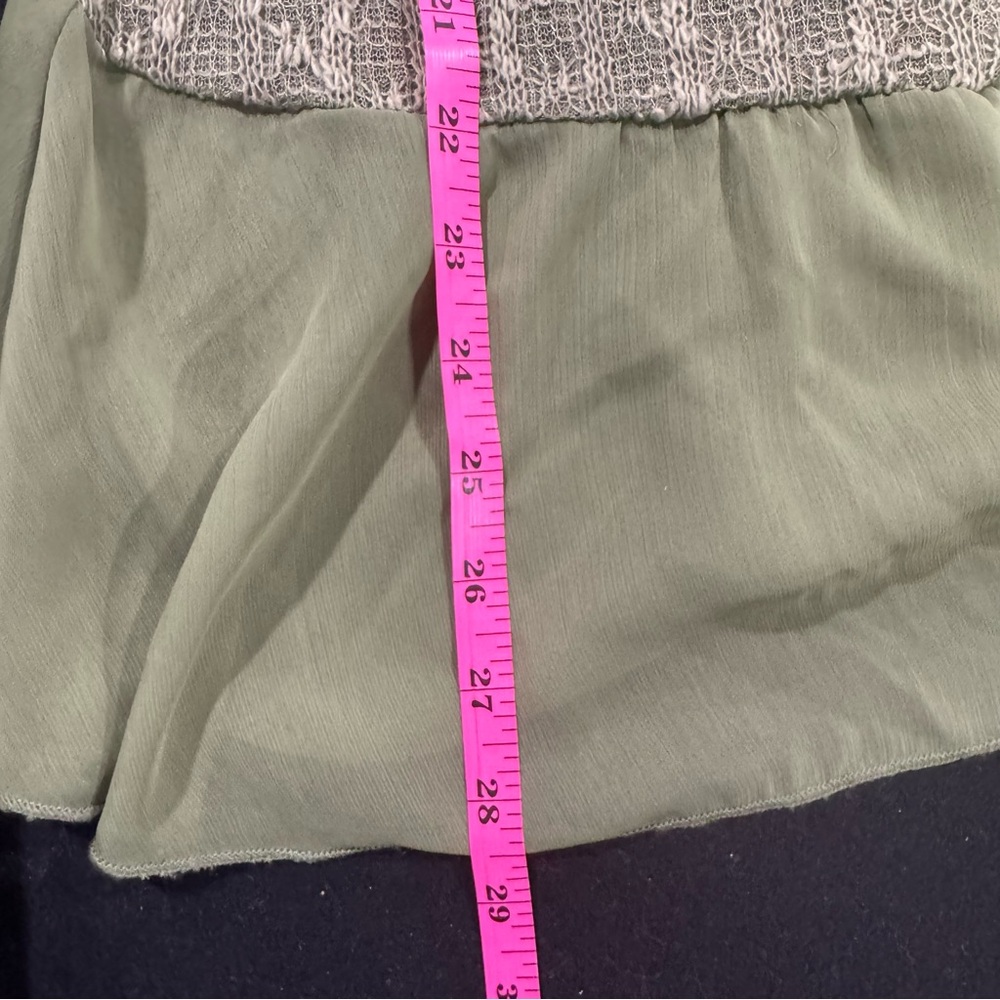Olive Ruffle Boho Blouse - Picture 9 of 9